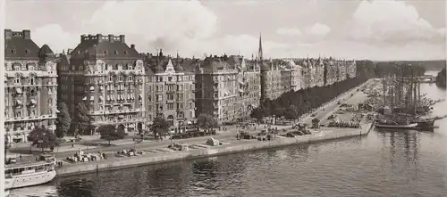 ALTE POSTKARTE STOCKHOLM STRANDVÄGEN Schiffe Segelschiffe Segelschiff cpa postcard Ansichtskarte AK