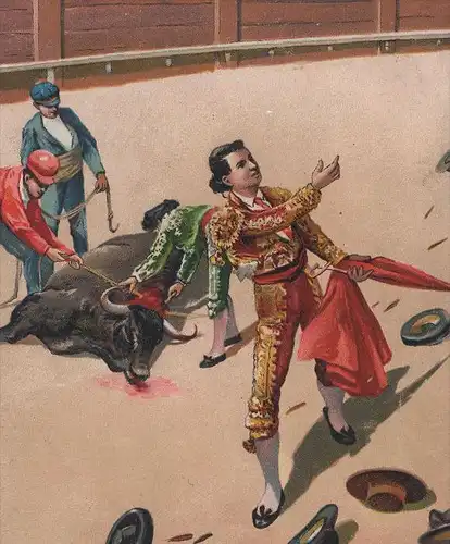 ALTE POSTKARTE OVACIÓN Y LA OREJA STIERKAMPF Torero corrida bullfight tauromachie cpa AK postcard Ansichtskarte