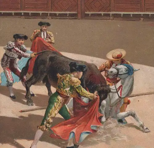 ALTE POSTKARTE CAIDA DE UN PICADOR STIERKAMPF Torero corrida bullfight tauromachie postcard Ansichtskarte cpa AK