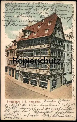 ALTE POSTKARTE STRASSBURG IM ELSASS ALTES HAUS KAMMERZELLHAUS KAMMERZELL old house cpa postcard Ansichtskarte