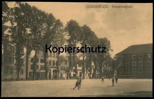 ALTE POSTKARTE OSNABRÜCK KASERNENPLATZ Platz Kinder children enfants postcard Ansichtskarte cpa AK