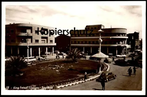 ALTE POSTKARTE KING FAISAL II SQUARE BAGHDAD Bagdad Irak Iraq car Auto VW Käfer postcard cpa Ansichtskarte AK
