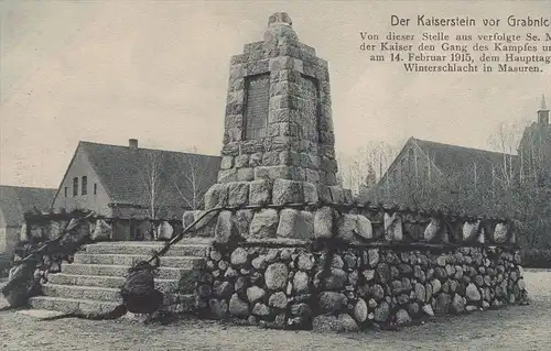 ALTE POSTKARTE DER KAISERSTEIN VOR GRABNICK WINTERSCHLACHT MASUREN Lyck Grabnik Stare Juchy Ostpreussen cpa postcard AK