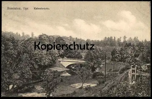 ALTE POSTKARTE ROMINTEN OPR. KAISERBRÜCKE OSTPREUSSEN Kaliningrad Russia Brücke bridge AK Ansichtskarte cpa postcard
