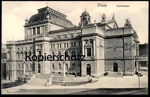 ALTE POSTKARTE PILSEN STADTTHEATER Theater Plzen Ceska republika Tschechien Czech republic AK Ansichtskarte cpa postcard
