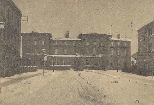 ALTE POSTKARTE LOBEN OBERSCHLESIEN BAHNHOF TARNOWITZERSTRASSE JOSEF JEZIOROWSKI Lubliniec Polska Poland Schlesien gare