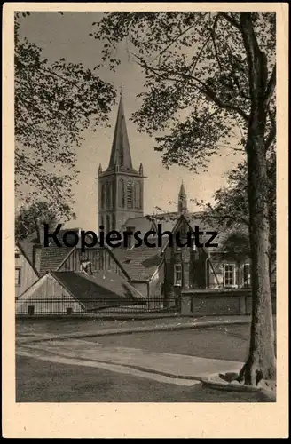 ALTE POSTKARTE BOCHUM ALTSTADT MIT PROPSTEIKIRCHE SONDERSTEMPEL KATHOLIKENTAG 1949 Kirche Ansichtskarte AK postcard cpa