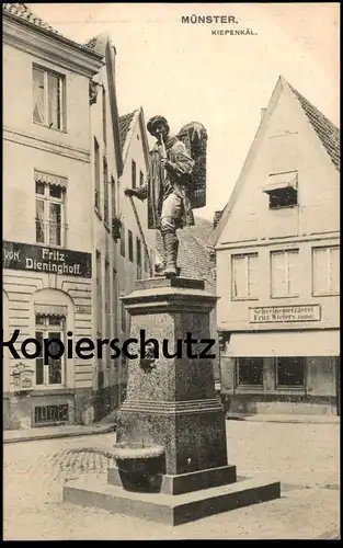 ALTE POSTKARTE MÜNSTER KIEPENKÄL KIEPENKERL Schweinemetzgerei Fritz Wielers Fritz Dieninghoff cpa postcard Ansichtskarte