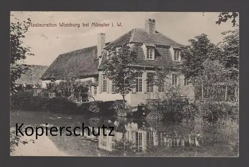ALTE POSTKARTE RESTAURATION WIENBURG BEI MÜNSTER I. W. cpa postcard AK Ansichtskarte