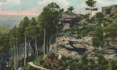 ALTE POSTKARTE PIRMASENS KUGELFELSEN FELSEN FELS WALD Ansichtskarte AK cpa postcard