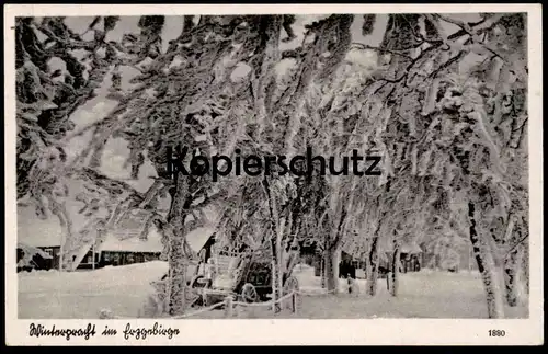ALTE POSTKARTE WINTERPRACHT IM ERZGEBIRGE WINTER KARREN SACHSEN Schnee snow hiver AK cpa postcard Ansichtskarte