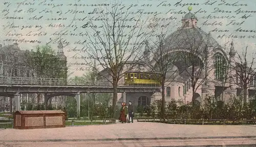 ALTE POSTKARTE BERLIN ELECTRISCHE HOCHBAHN BAHNHOF NOLLENDORFPLATZ Zug train station gare cpa postcard AK Ansichtskarte