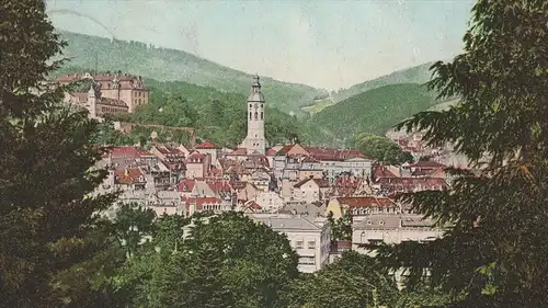 ALTE POSTKARTE BADEN-BADEN 1903 PANORAMA TOTALANSICHT TOTAL AK Ansichtskarte cpa postcard