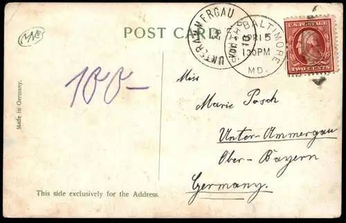 ALTE POSTKARTE BALTIMORE MARYLAND BAND STAND & MALL DRUID HILL PARK MD. cpa postcard AK Ansichtskarte