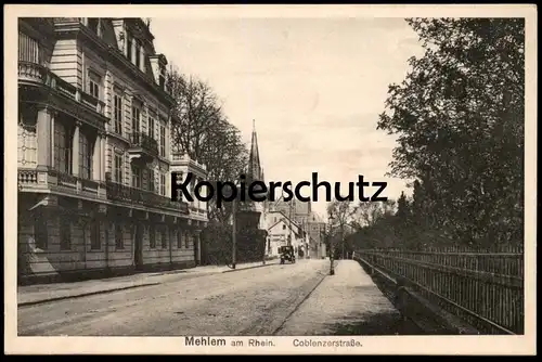 ALTE POSTKARTE MEHLEM AM RHEIN COBLENZERSTRASSE Coblenzer Koblenzer Strasse Koblenzerstrasse Bonn Ansichtskarte postcard
