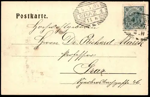 ALTE POSTKARTE LEOBEN PANORAMA 04.04.04 SCHNAPPSZAHL TOTALANSICHT TOTAL GESAMTANSICHT Ansichtskarte AK cpa postcard