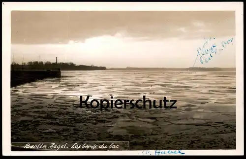 ALTE POSTKARTE BERLIN TEGEL LES BORDS DU LAC SEE EIS Havel cpa postcard AK Ansichtskarte