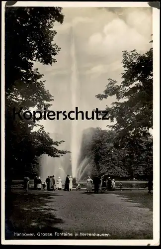 ALTE POSTKARTE HANNOVER GROSSE FONTAINE IN HERRENHAUSEN PARK fountain Brunnen Ansichtskarte postcard AK cpa