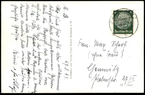 ALTE POSTKARTE PRACHATITZ IM BÖHMERWALDE 1941 PANORAMA GESAMTANSICHT TOTALANSICHT Prachatice cpa postcard Ansichtskarte