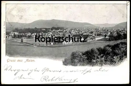 ALTE POSTKARTE GRUSS AUS AALEN GESAMTANSICHT TOTALANSICHT TOTAL PANORAMA cpa postcard AK Ansichtskarte