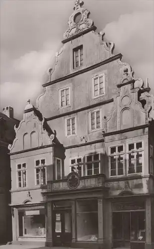 ALTE POSTKARTE DETMOLD LANGE STRASSE DAS PIEPERSCHE HAUS PIEPER Langestrasse cpa postcard Ansichtskarte AK