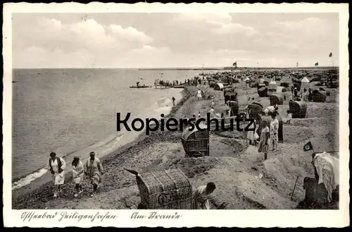 ÄLTERE POSTKARTE OSTSEEBAD HEILIGENHAFEN AM STRANDE STRAND INSEL-KAFFEE KÖHLER beach plage cpa AK postcard Ansichtskarte