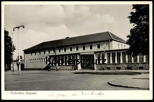 ALTE POSTKARTE EUSKIRCHEN BAHNHOF Bahnhofsuhr Vorplatz Uhr clock horloge station gare AK Ansichtskarte cpa postcard