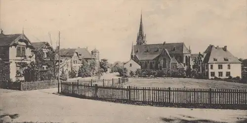 ALTE POSTKARTE SPIESEN-ELVERSBERG MIT KATHOLISCHER KIRCHE STEMPEL SAARLOUIS VERWENDET ... cpa Ak Ansichtskarte postcard