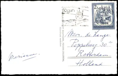 ÄLTERE POSTKARTE KAPFING BEI FÜGEN ZILLERTAL cpa postcard Ansichtskarte AK