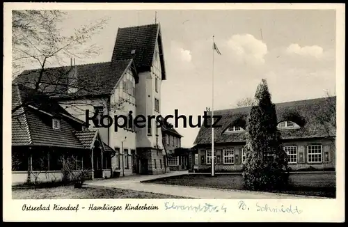 ALTE POSTKARTE OSTSEEBAD NIENDORF HAMBURGER KINDERHEIM cpa postcard Ansichtskarte AK