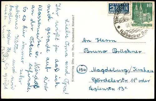 ALTE POSTKARTE OSTSEEBAD NIENDORF HAMBURGER KINDERHEIM cpa postcard Ansichtskarte AK