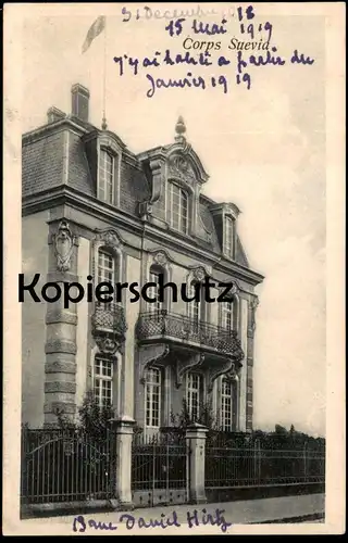 ALTE POSTKARTE MARBURG HAUS DES CORPS SUEVIA STRASSBURG Studentica Studentika cpa postcard AK Ansichtskarte