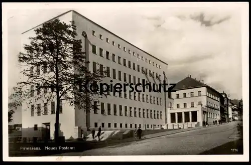 ALTE POSTKARTE PIRMASENS NEUES POSTAMT 1934 POST postcard Ansichtskarte cpa AK