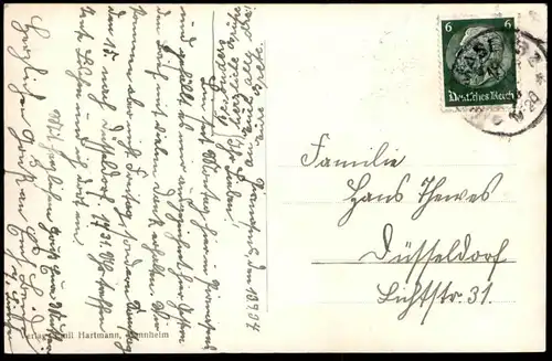 ALTE POSTKARTE PIRMASENS NEUES POSTAMT 1934 POST postcard Ansichtskarte cpa AK