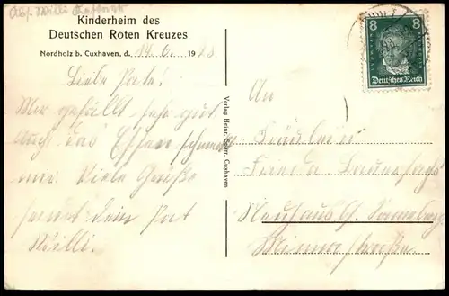 ALTE POSTKARTE GESAMTANSICHT KINDERHEIM DES DEUTSCHEN ROTEN KREUZES NORDHOLZ BEI CUXHAVEN children's home Ansichtskarte