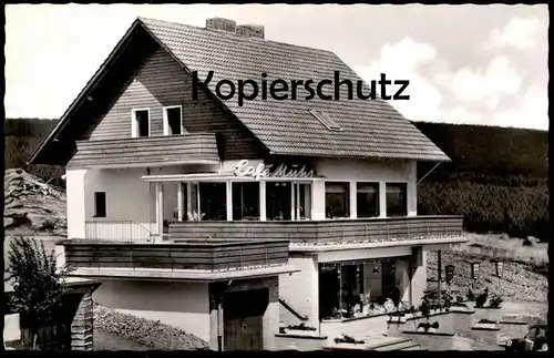 ÄLTERE POSTKARTE CAFÉ MUHS NEU-SCHULENBERG HARZ CLAUSTHAL-ZELLERFELD THIER BRÄU LAMPEN Ansichtskarte AK cpa postcard