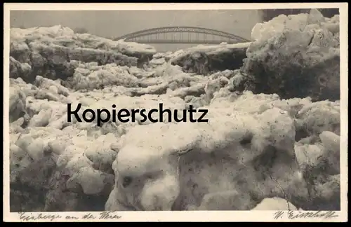 ALTE POSTKARTE NIENBURG EISBERGE AN DER WESER WINTER EIS SCHNEE W. EICKHORST ? Ansichtskarte AK cpa postcard