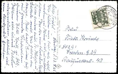 ÄLTERE POSTKARTE NEUHAUSEN KREIS PFORZHEIM PANORAMA Ansichtskarte AK cpa postcard