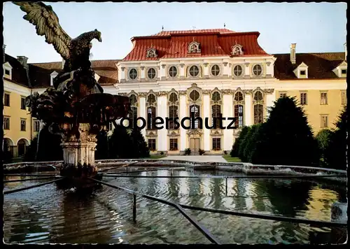 ÄLTERE POSTKARTE STIFT ST. FLORIAN OÖ. ADLERBRUNNEN MIT MAMORSAAL Brunnen fountaine fountain Adler eagle AK cpa postcard