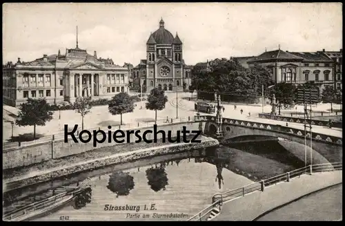 ALTE POSTKARTE STRASSBURG IM ELSASS PARTIE AM STURMECKSTADEN STRASBOURG Strassenbahn tram tramway postcard AK cpa