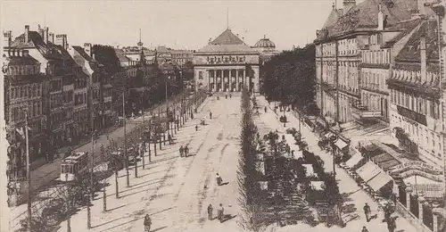 ALTE POSTKARTE STRASBOURG LA PLACE BROGLIE ET LE THÉÂTRE Strassburg Platz Ansichtskarte postcard AK cpa