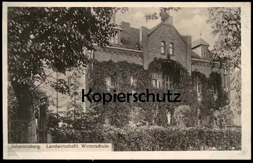 ALTE POSTKARTE JOHANNISBURG LANDWIRTSCHAFTLICHE WINTERSCHULE Pisz Ostpreussen Schule school Ansichtskarte cpa postcard