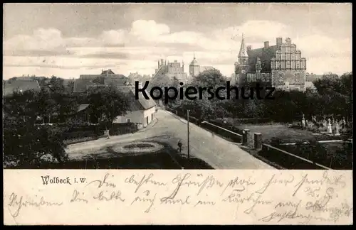 ALTE POSTKARTE MÜNSTER I. W. WOLBECK MIT FRIEDHOF cemetery cimetière AK Ansichtskarte cpa postcard