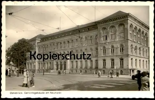 ALTE POSTKARTE OSNABRÜCK GERICHTSGEBÄUDE AM NEUMARKT IROKAL FAHRRADWACHE Gericht Ansichtskarte AK cpa postcard