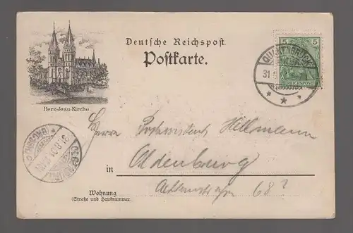 ALTE LITHO POSTKARTE 48. DEUTSCHE KATHOLIKENVERSAMMLUNG IN OSNABRÜCK 1901 25.-29. AUGUST Ansichtskarte AK cpa postcard