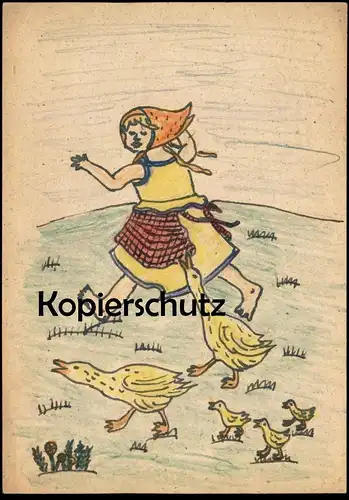 ALTE KÜNSTLER POSTKARTE AUGENOPTIK BECKMANN NOBBENBURGERSTRASSE OSNABRÜCK Optik Gans goose Ansichtskarte AK cpa postcard