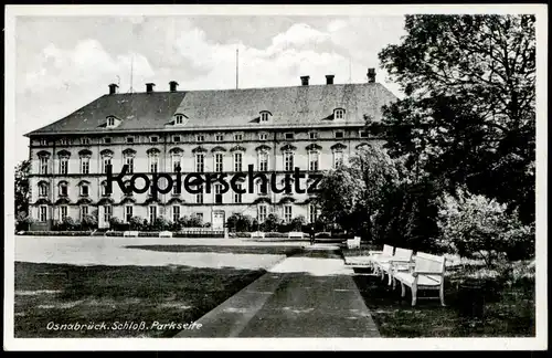 ALTE POSTKARTE OSNABRÜCK SCHLOSS PARKSEITE castle chateau Ansichtskarte AK cpa postcard