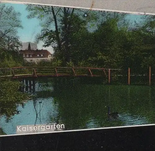 ÄLTERE POSTKARTE OBERHAUSEN KAISERGARTEN RATHAUS SCHLOSS OBERHAUSEN STADTHALLE TERRASSE AK Ansichtskarten cpa postcard