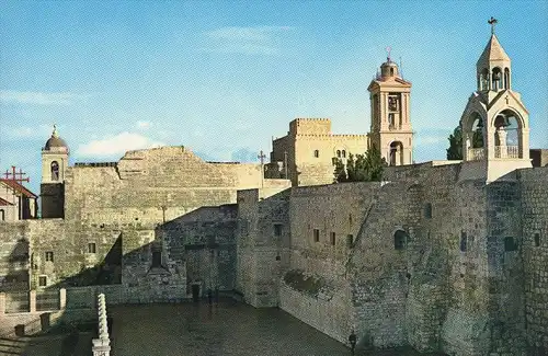 ÄLTERE POSTKARTE NATIVITY CHURCH EXTERIOR VIEW BETHLEHEM JORDAN Kirche église cpa postcard Ansichtskarte AK