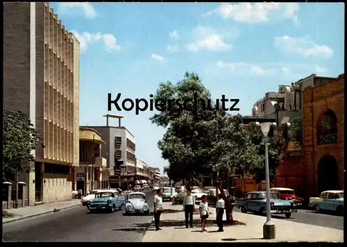 ÄLTERE POSTKARTE REVOLUTION (THOWRAH) STREET BASRAH VW KÄFER Irak Iraq postcard Ansichtskarte AK cpa